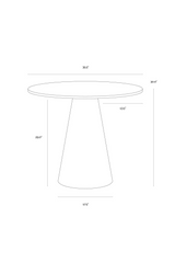 Carrara Marble Round Bistro Table by Splendido Damon Dining Table, alternate view 12