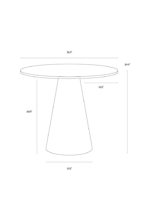 Carrara Marble Round Bistro Table by Splendido Damon Dining Table, alternate view 7