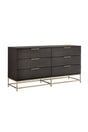 Dark Gray Oak 6-Drawer Dresser by Splendido Rebel