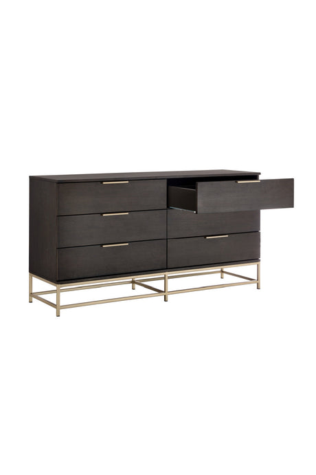 Dark Gray Oak 6-Drawer Dresser by Splendido Rebel, alternate view 5