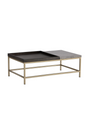 Wooden Tray Marble Coffee Table by Splendido Arden