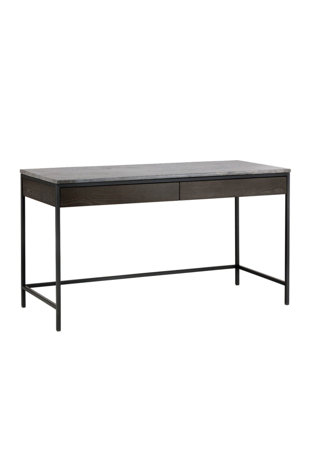 Gray Marble 2-Drawer Console Table by Splendido Stamos