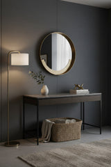 Gray Marble 2-Drawer Console Table by Splendido Stamos, alternate view 2