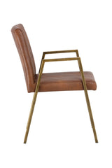 Channeled Leather Look Dining Chair by Splendido Homer, alternate view 3
