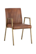 Channeled Leather Look Dining Chair by Splendido Homer
