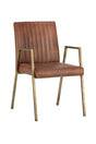 Channeled Leather Look Dining Chair by Splendido Homer