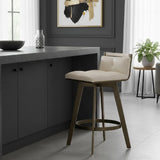 Swivel Counter Stool with Metal Frame by Splendido Arizona, alternate view 2