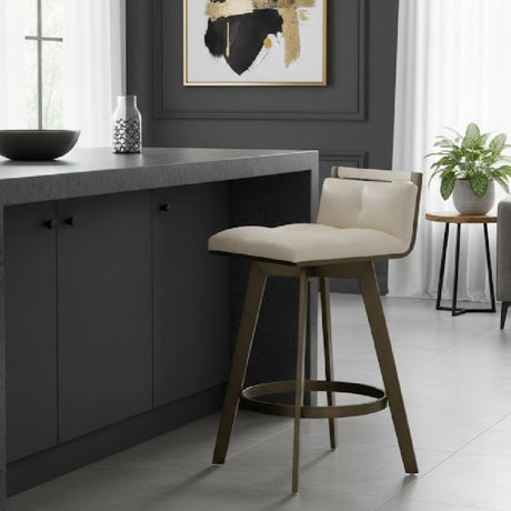 Swivel Counter Stool with Metal Frame by Splendido Arizona, alternate view 2