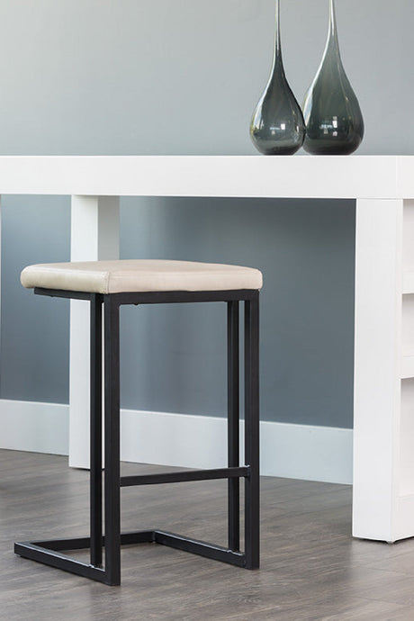 Leather-Look Backless Counter Stools (2) by Splendido Boone, alternate view 2