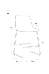 Leather-Look Mid-Century Counter Stools (2) by Splendido Cal, alternate view 23