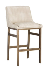 Leather-Look Vertical-Channeled Bar Stool by Splendido Halden Barstool
