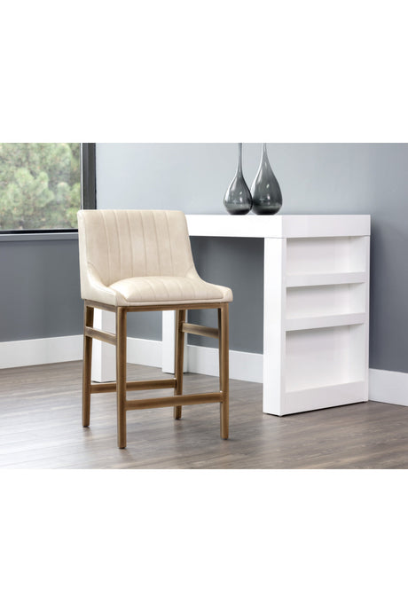 Channel-Tufted Counter Stool by Splendido Halden, alternate view 6