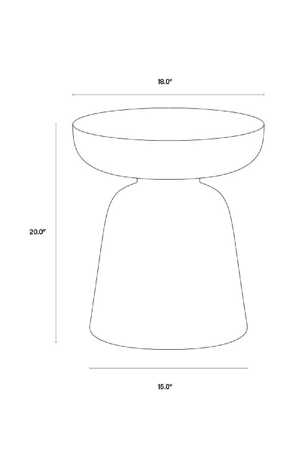 Marble-Look Indoor/Outdoor End Table by Splendido Lucida Side Table, alternate view 23