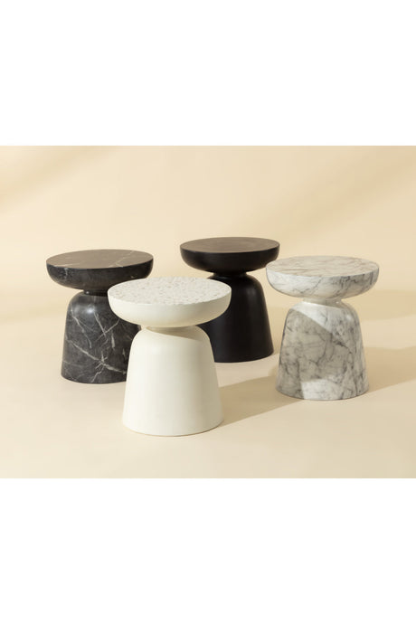 Marble-Look Indoor/Outdoor End Table by Splendido Lucida Side Table, alternate view 20