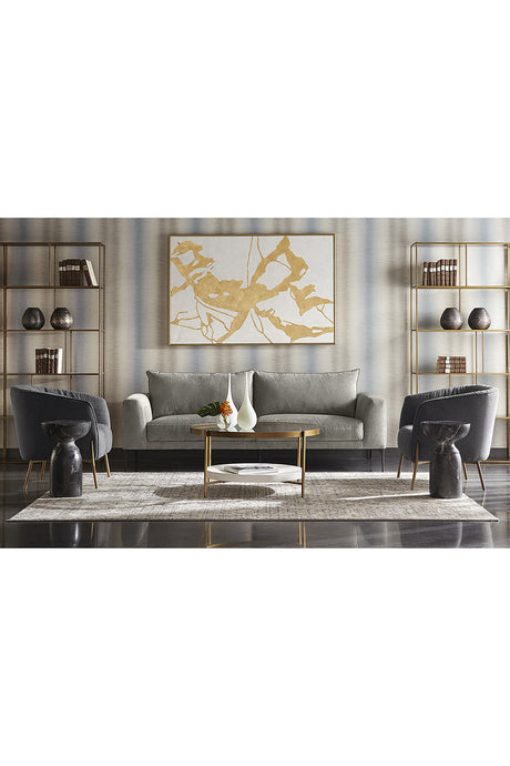 Round Marble-Look Indoor/Outdoor End Table by Splendido Goya Side Table, alternate view 23