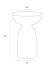 Round Marble-Look Indoor/Outdoor End Table by Splendido Goya Side Table, alternate view 24