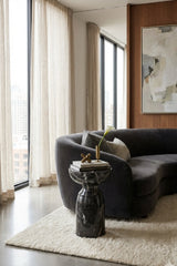 Round Marble-Look Indoor/Outdoor End Table by Splendido Goya Side Table, alternate view 13