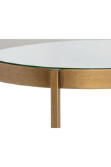 Gold Framed Glass Side Table by Splendido Gia, alternate view 4