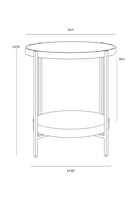 Gold Framed Glass Side Table by Splendido Gia, alternate view 10