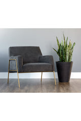 Fabric Upholstered Lounge Chair by Splendido Cybil Accent Chair, alternate view 24