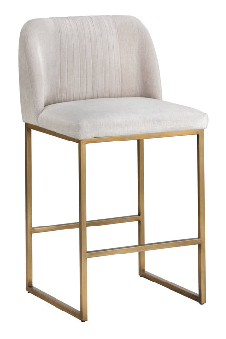 Ruched-Back Fabric Counter Stool by Splendido Nevin