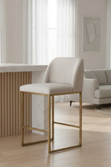 Ruched-Back Fabric Counter Stool by Splendido Nevin, alternate view 2