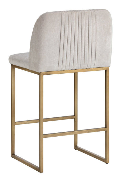 Ruched-Back Fabric Counter Stool by Splendido Nevin, alternate view 4