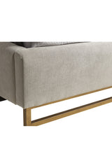 Gray Ruched Headboard Bed by Splendido Nevin, alternate view 3