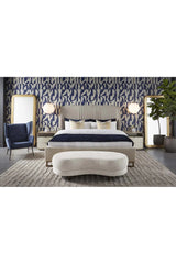 Gray Ruched Headboard Bed by Splendido Nevin, alternate view 5