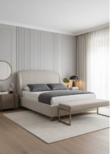 Gray Ruched Headboard Bed by Splendido Nevin, alternate view 2