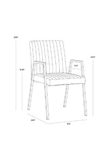 Channeled Leather Look Dining Chair by Splendido Homer, alternate view 18