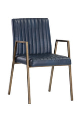 Channeled Leather Look Dining Chair by Splendido Homer, alternate view 11