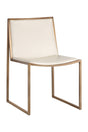 Cream Leather Look Dining Chairs (2) by Splendido Blair