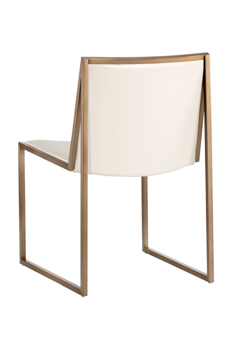 Cream Leather Look Dining Chairs (2) by Splendido Blair, alternate view 4