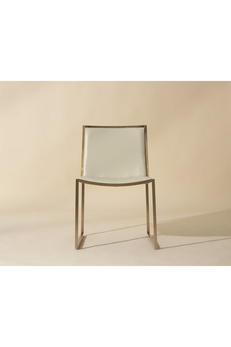 Cream Leather Look Dining Chairs (2) by Splendido Blair, alternate view 5