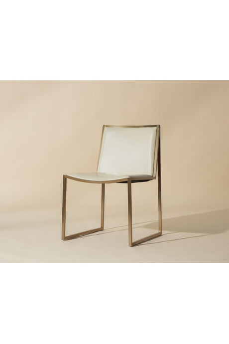 Cream Leather Look Dining Chairs (2) by Splendido Blair, alternate view 6