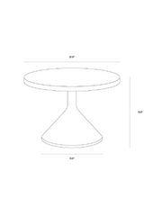 Concrete Pedestal Indoor/Outdoor Coffee Table by Splendido Adonis, alternate view 5