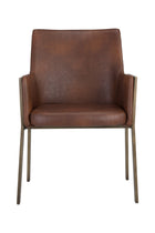 Leather Look Dining Armchair by Splendido Bernadette Dining Chair