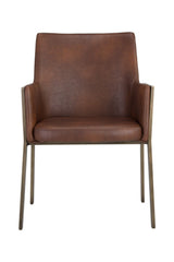 Leather Look Dining Armchair by Splendido Bernadette Dining Chair