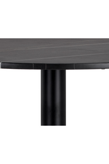 Round Black Marble Bistro Table by Splendido Massie Dining Table, alternate view 5