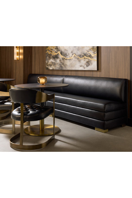 Round Black Marble Bistro Table by Splendido Massie Dining Table, alternate view 8