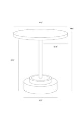 Round Indoor/Outdoor Concrete Bistro Table by Splendido Marlowe Outdoor Dining Table, alternate view 14