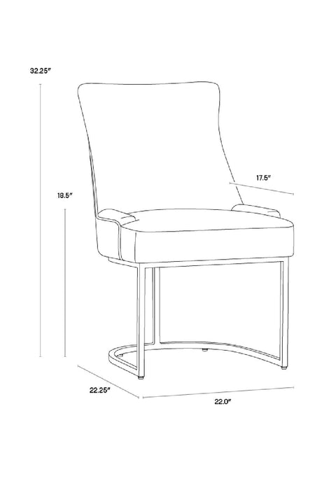 Bronze Cantilever Leather Dining Chairs (2) by Splendido Florence, alternate view 11