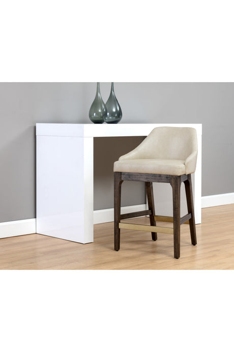 Cream Leather Look Counter Stool by Splendido Kace, alternate view 8