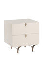 Cream Wood 2-Drawer Nightstand by Splendido Celine