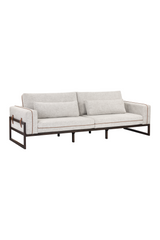 Brown Leather Piped Sofa by Splendido Belinda