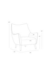 Mid-Century Gray Lounge Chair by Splendido Sorrel Accent Chair, alternate view 10