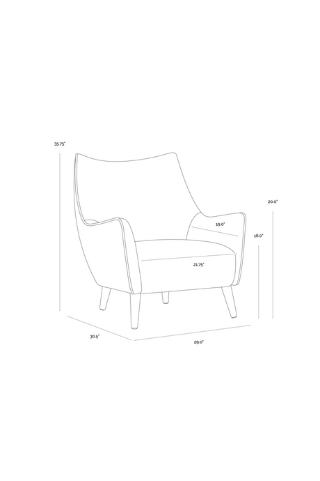 Mid-Century Gray Lounge Chair by Splendido Sorrel Accent Chair, alternate view 10
