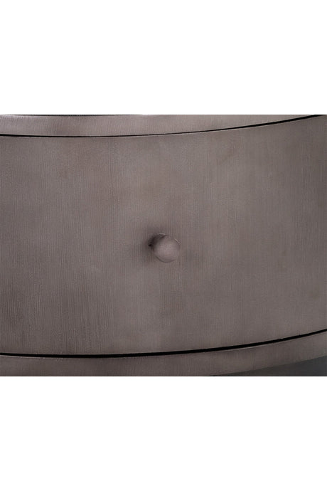Round Gunmetal 1-Drawer Nightstand by Splendido Siena, alternate view 5