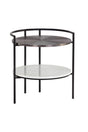 Round Gunmetal & Marble Nightstand by Splendido Brighton